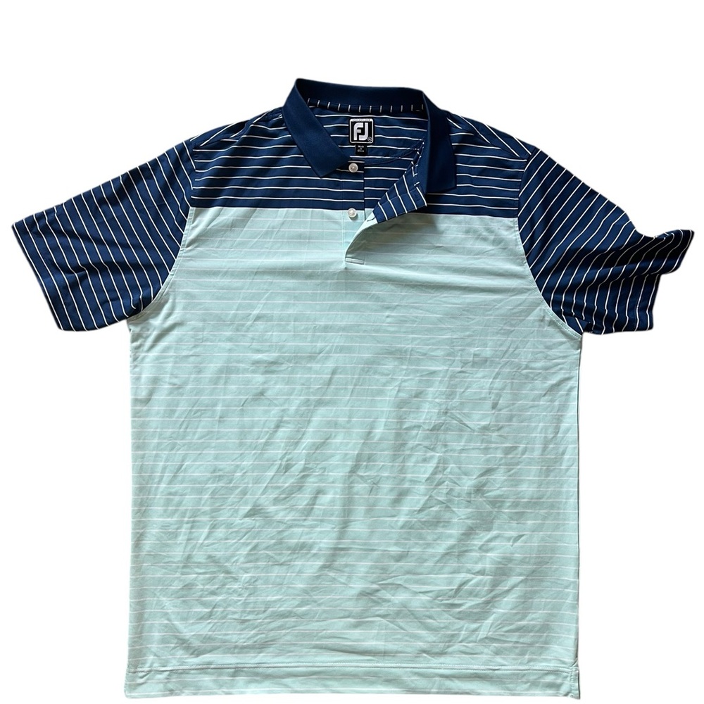 Footjoy FJ Golf Polo Shirt Men's XL 2 Tones Blue Top Excellent Lightweight NICE✅